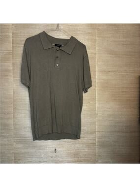 Truth Green Blouse Classic Knit Short Sleeve
